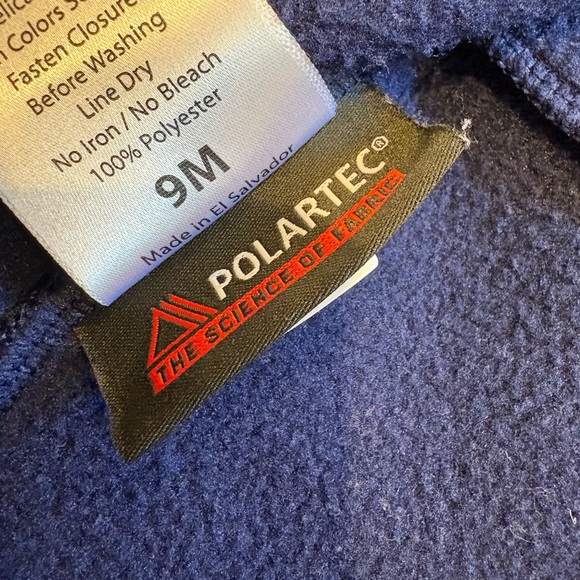 Widgeon classic Polartec fleece coat jacket 9 months navy - Picture 4 of 5